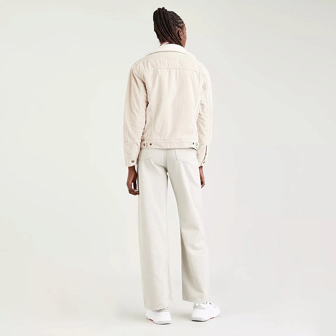 Куртка джинсовая женская Levi's Ex-Boyfriend Sherpa Trucker Jacket Pebble Cement