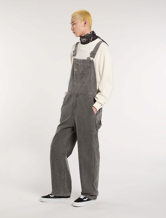 Комбинезон Dickies Classic Denim Bib Grey Wash Tinted
