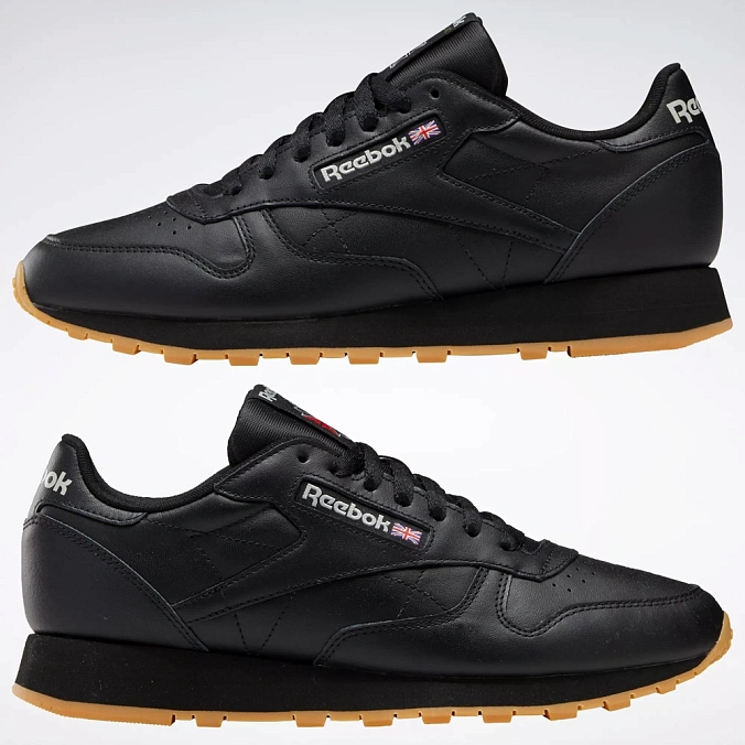 Кроссовки Reebok Classic Leather Black/Gumsole