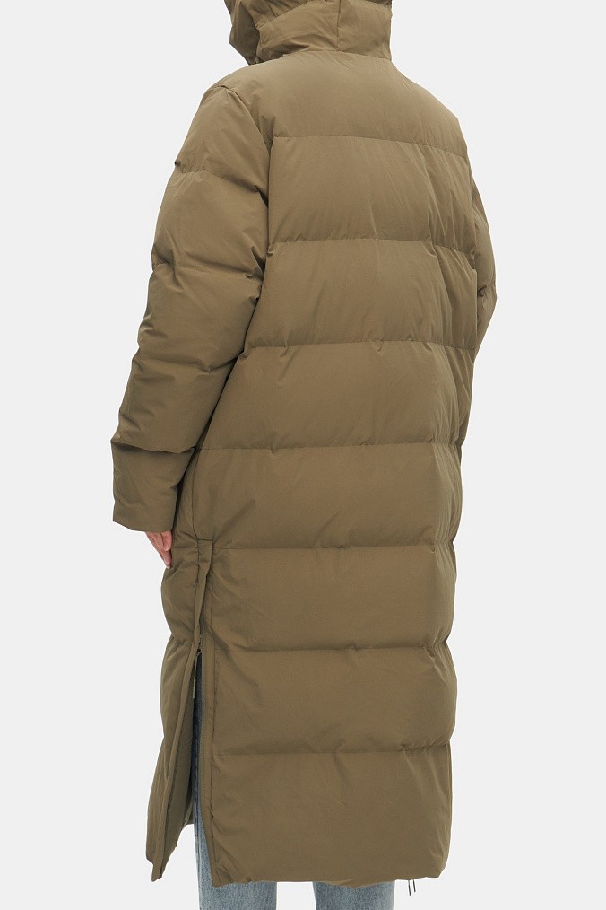 Пуховик на магнитах женский SHU оливковый